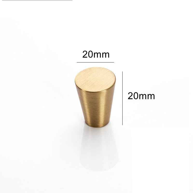 Minimalist Brushed Brass Cupboard Knobs for Kitchen Cabinets and Dressers - Gold Drawer Pulls - FocusHardware