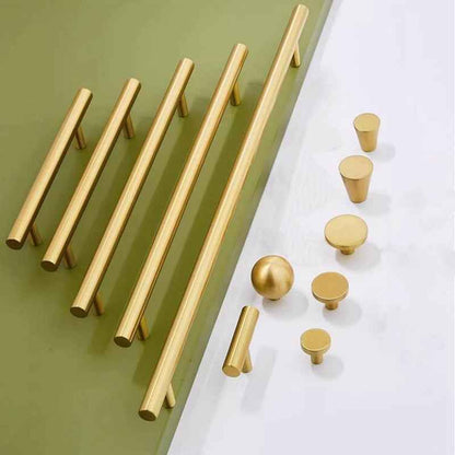 Solid Brass Handles for Drawers - Gold Cabinet Dresser Knobs and Pulls - FocusHardware