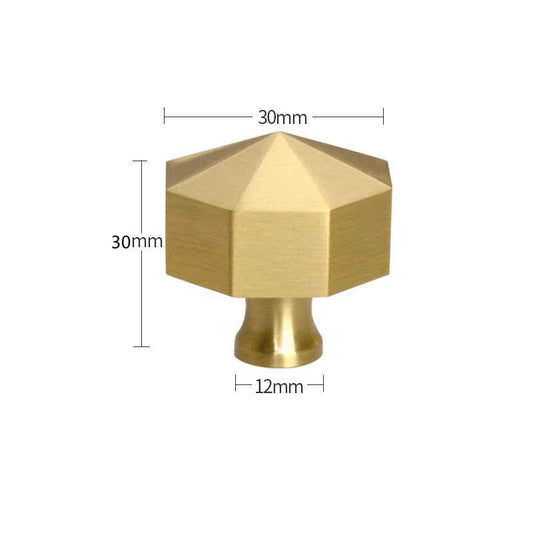 Modern Satin Brass Knobs for Kitchen Drawer Cabinet and Furniture Pulls - FocusHardware