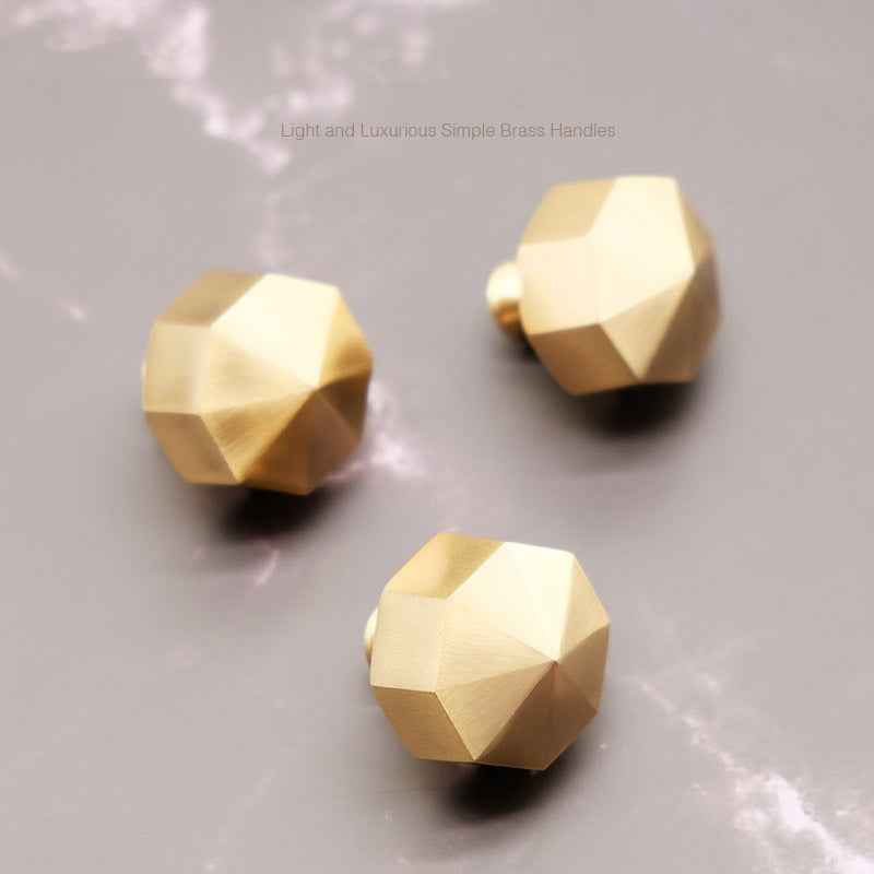 Modern Satin Brass Knobs for Kitchen Drawer Cabinet and Furniture Pulls - FocusHardware