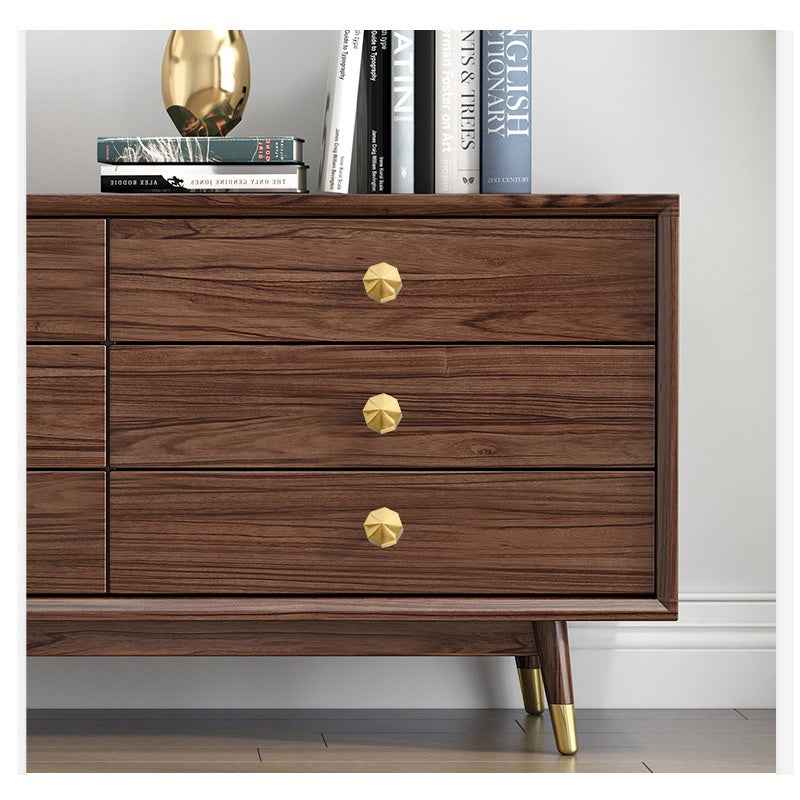 Modern Satin Brass Knobs for Kitchen Drawer Cabinet and Furniture Pulls - FocusHardware