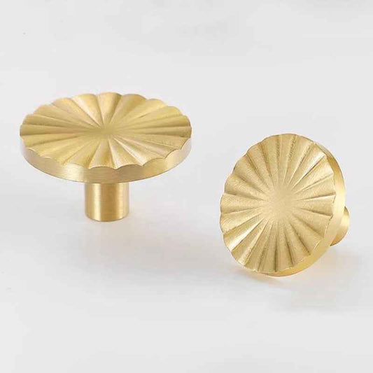 Brushed Solid Brass Cabinet Knobs for Kitchen Cupboards and Dresser Drawers - Premium Solid Brass Cabinet Knobs - FocusHardware