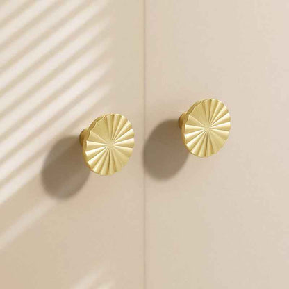 Brushed Solid Brass Cabinet Knobs for Kitchen Cupboards and Dresser Drawers - Premium Solid Brass Cabinet Knobs - FocusHardware