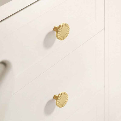 Brushed Solid Brass Cabinet Knobs for Kitchen Cupboards and Dresser Drawers - Premium Solid Brass Cabinet Knobs - FocusHardware