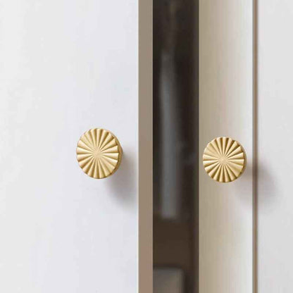 Brushed Solid Brass Cabinet Knobs for Kitchen Cupboards and Dresser Drawers - Premium Solid Brass Cabinet Knobs - FocusHardware
