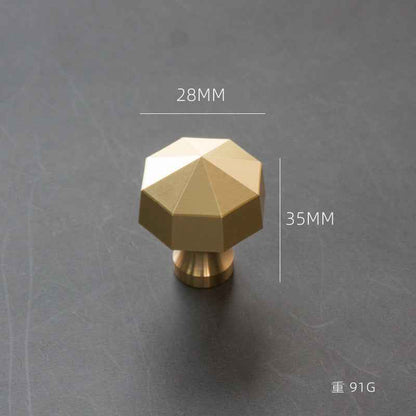 Gold Brass Drawer Knobs for Modern Kitchen and Wardrobe Furniture Handles - FocusHardware
