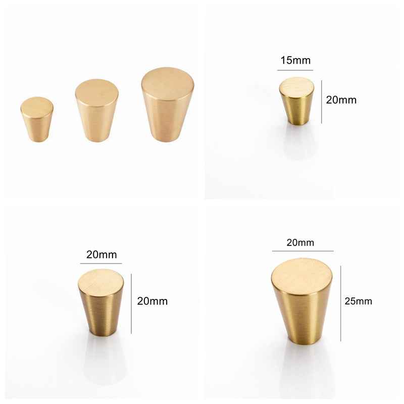 Solid Brass Kitchen Cabinet Knobs and Handles for Drawer, Dresser, and Wardrobe Pulls