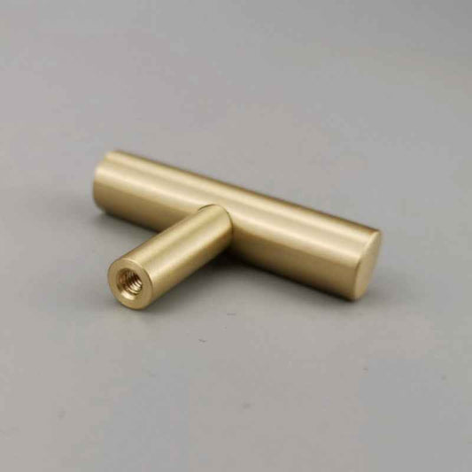 Modern Brushed Brass Drawer Pulls - Stylish Kitchen Cabinet Knobs and Handles for Dressers and Wardrobes - FocusHardware