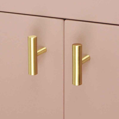 Modern Brushed Brass Drawer Pulls - Stylish Kitchen Cabinet Knobs and Handles for Dressers and Wardrobes - FocusHardware