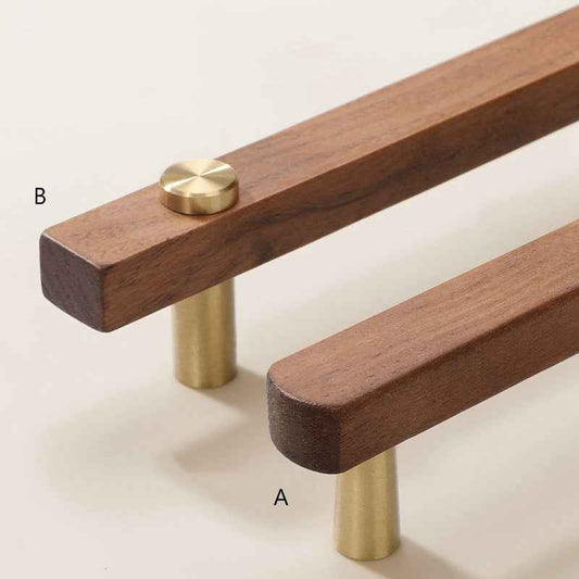 Walnut Cabinet Handles for Modern Kitchen Cabinets and Drawers - FocusHardware